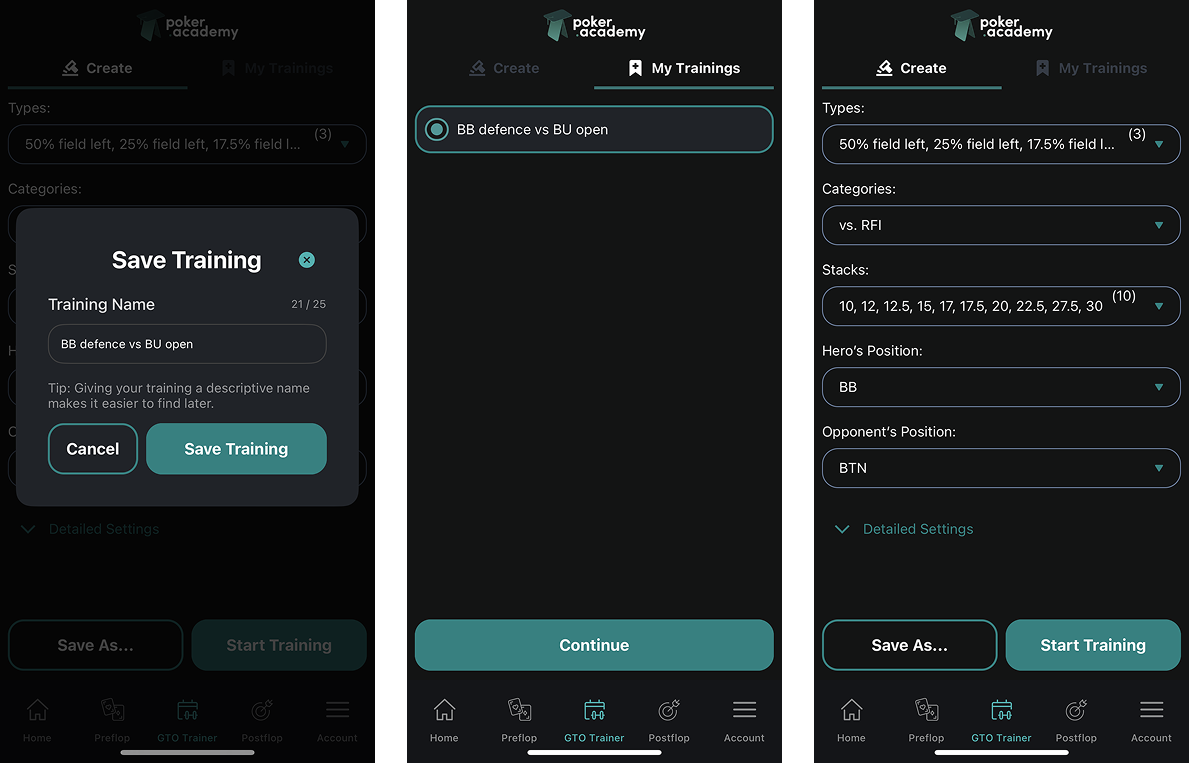 Training BB vs BU at 20bb